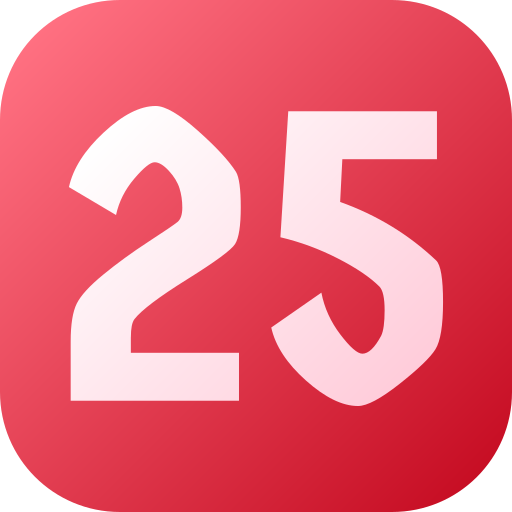 Number 25 free icon Number 25 free icon