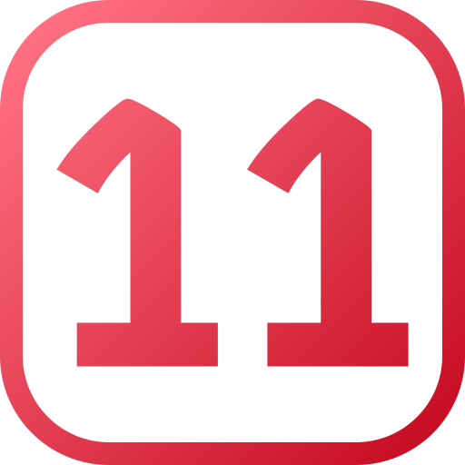 numero 11 icono gratis