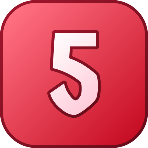 Number 5 free icon