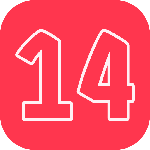 Number 14 free icon