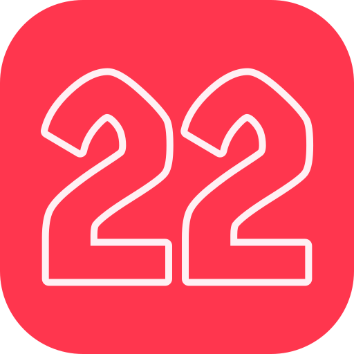 número 22 icono gratis