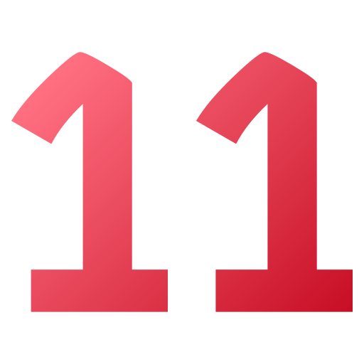 numero 11 icono gratis