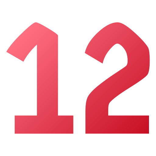 numero 12 icono gratis