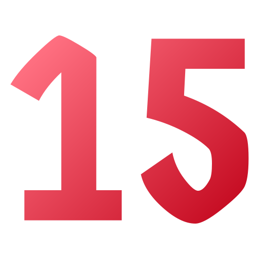 numero 15 icono gratis