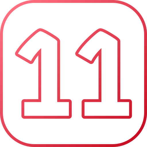 numero 11 icono gratis