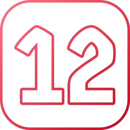Number 12 free icon