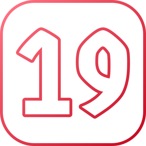 Number 19 free icon Number 19 free icon