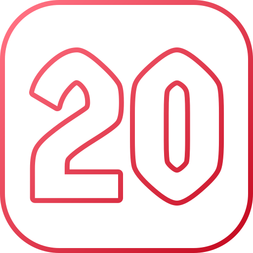 numéro 20 Icône gratuit numéro 20 Icône gratuit
