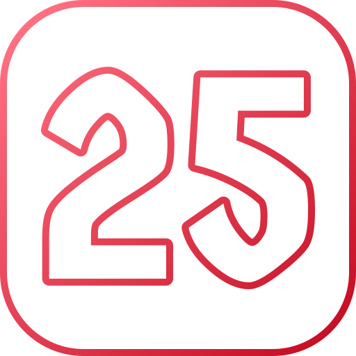 Number 25 free icon Number 25 free icon