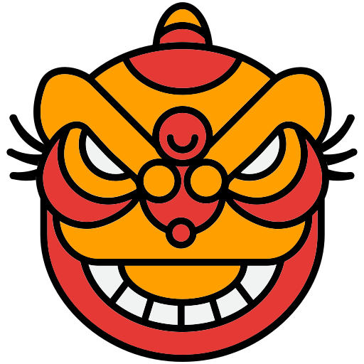 danza del león icono gratis