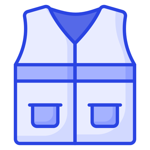 Safety jacket free icon