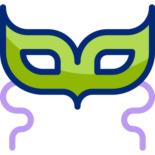 máscara de carnaval icono gratis