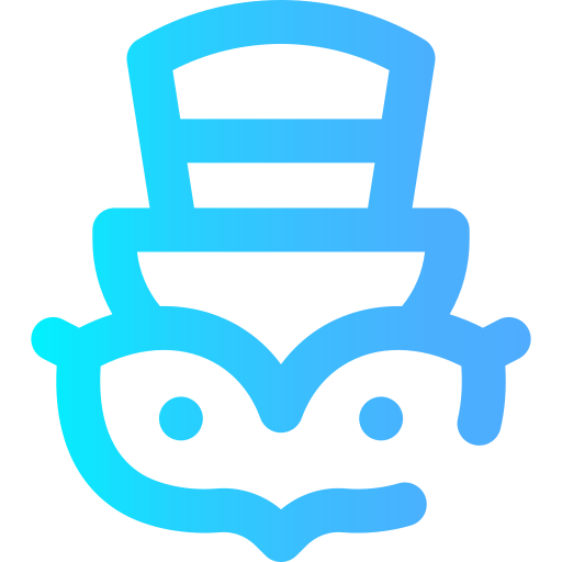 máscara de carnaval icono gratis