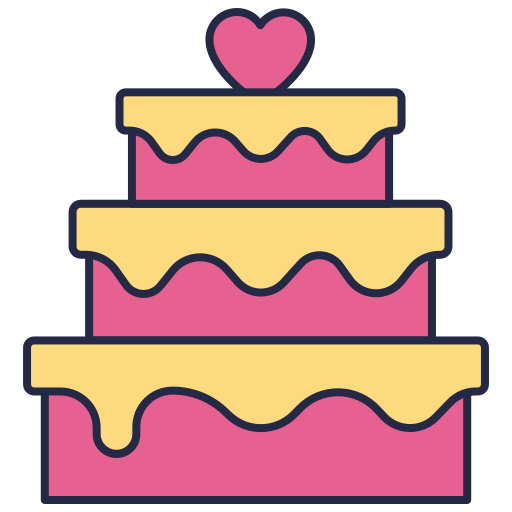 pastel de boda icono gratis