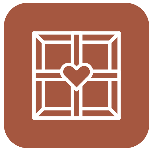 caja de bombones icono gratis