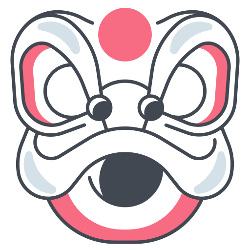 danza del león icono gratis