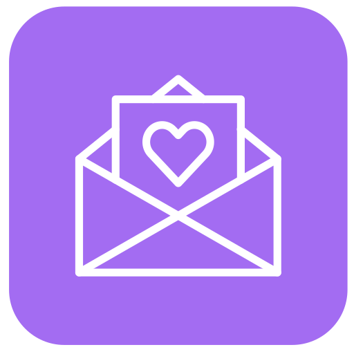 carta de amor icono gratis