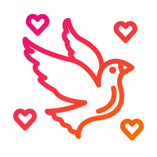 pájaros del amor icono gratis