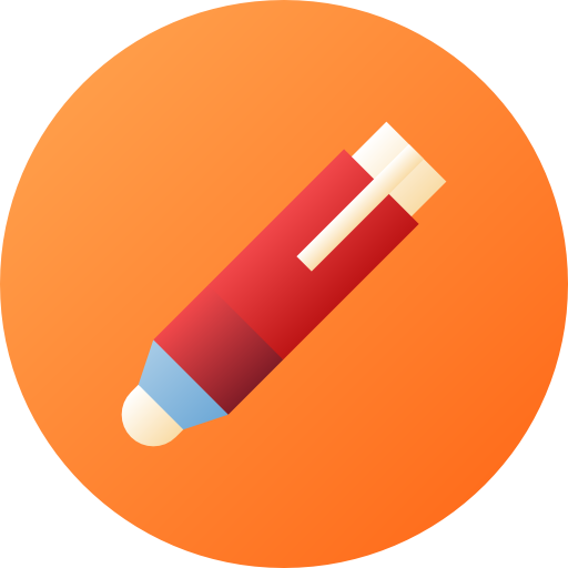 Eraser Flat Circular Gradient icon