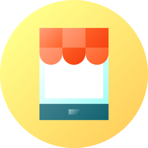 Online shop Flat Circular Gradient icon