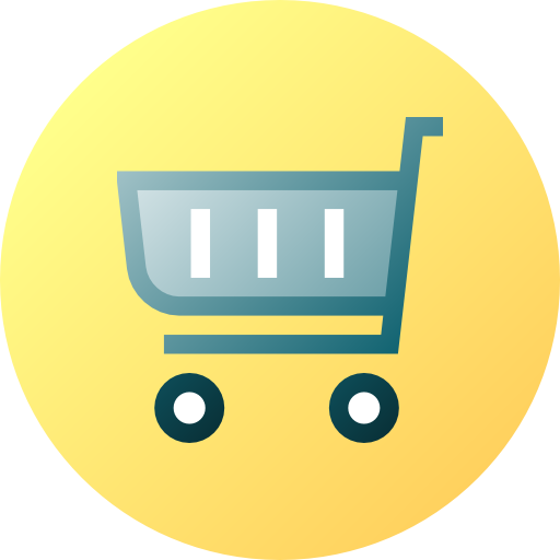 Shopping cart Flat Circular Gradient icon