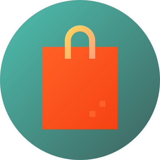 Shopping bag Flat Circular Gradient icon