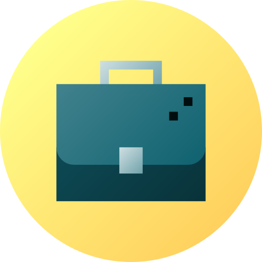 Briefcase Flat Circular Gradient icon