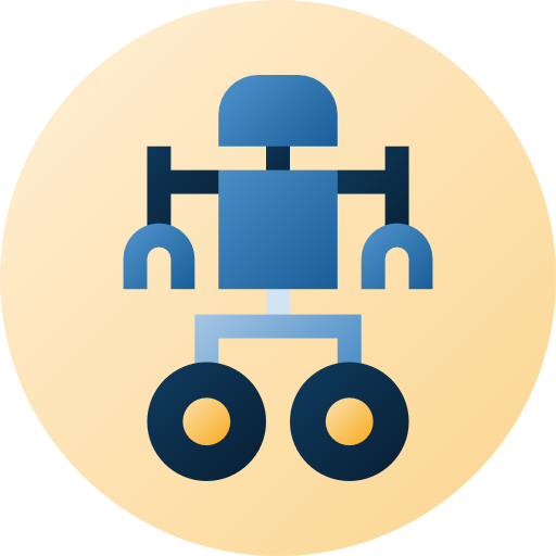 Robot Flat Circular Gradient icon