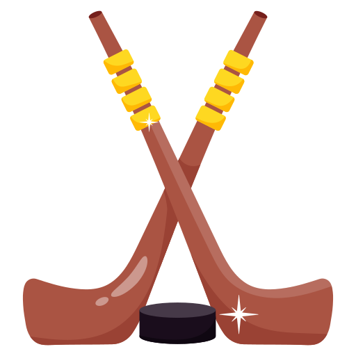 palos de hockey icono gratis