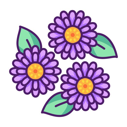 flor de aster icono gratis