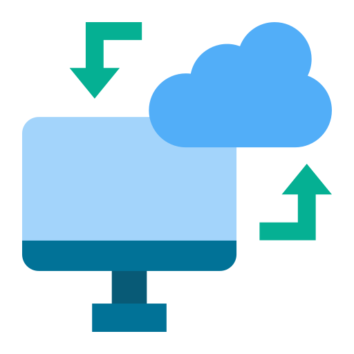 sincronización en la nube icono gratis