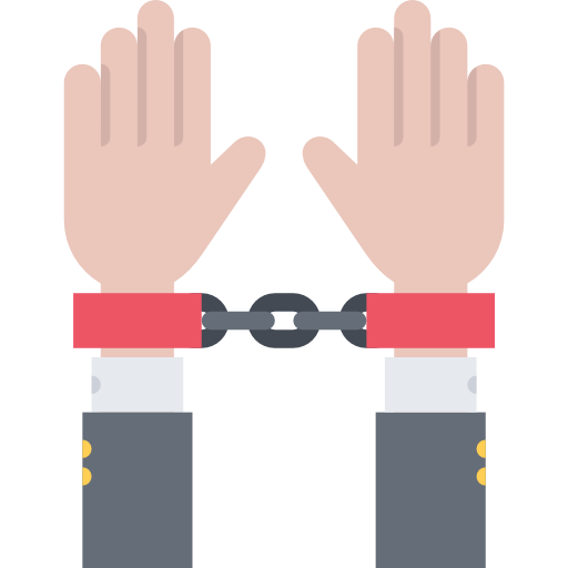 Handcuffs Coloring Flat icon