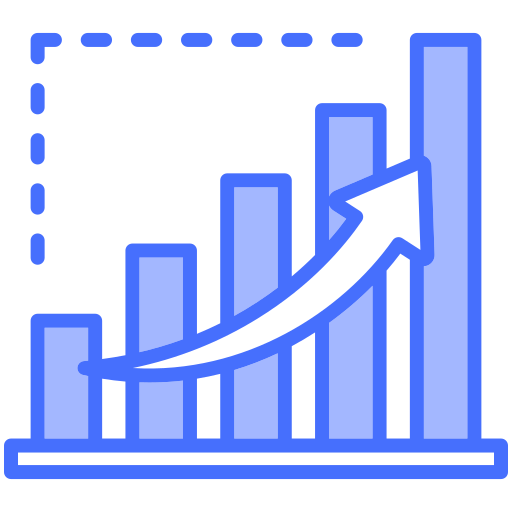 crecimiento económico icono gratis