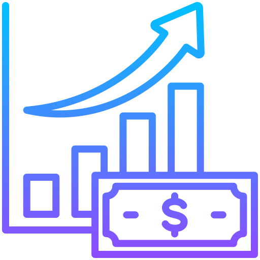 crecimiento económico icono gratis