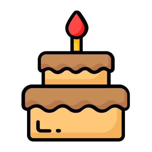 pastel de cumpleaños icono gratis