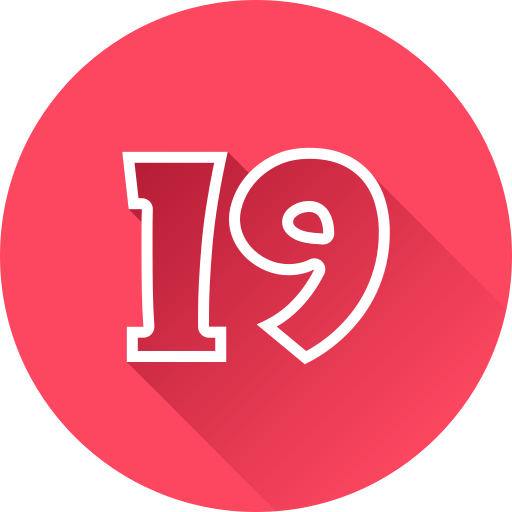 numéro 19 Icône gratuit numéro 19 Icône gratuit