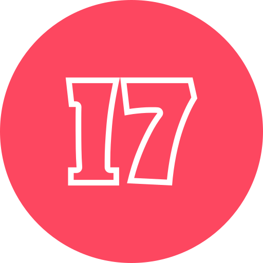 numéro 17 Icône gratuit numéro 17 Icône gratuit