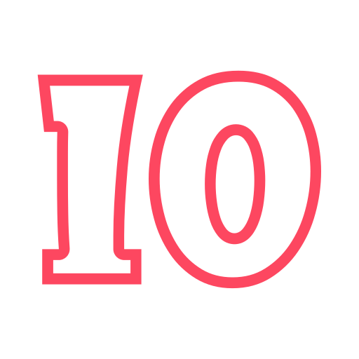 numero 10 icono gratis