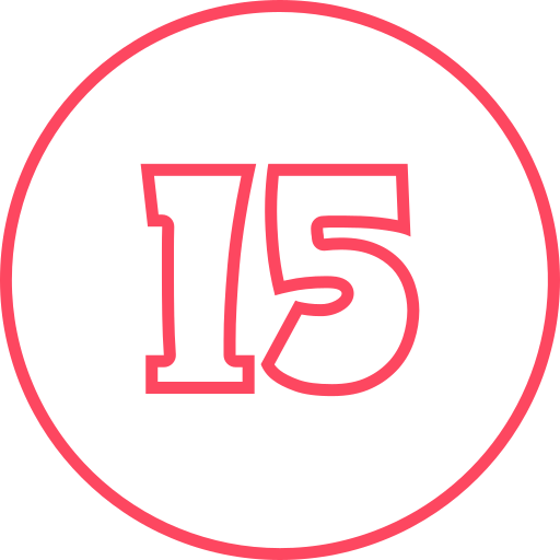 número 15 grátis ícone número 15 grátis ícone