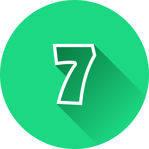 numero 7 icono gratis