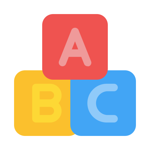 bloques abc icono gratis