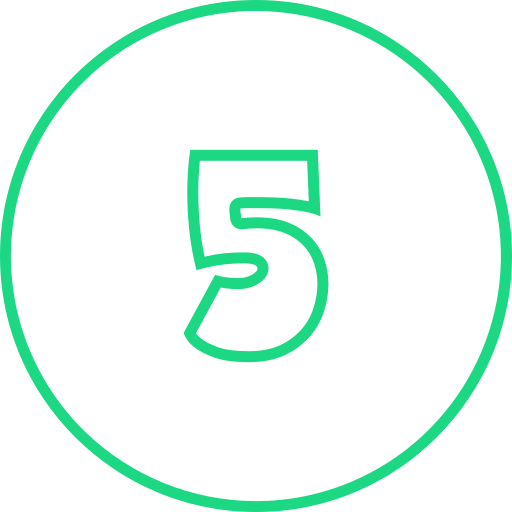 número 5 icono gratis