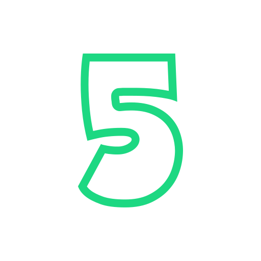numéro 5 Icône gratuit numéro 5 Icône gratuit