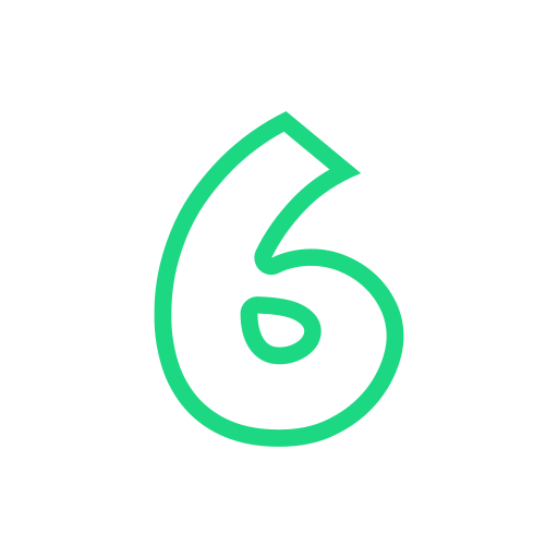 numéro 6 Icône gratuit numéro 6 Icône gratuit