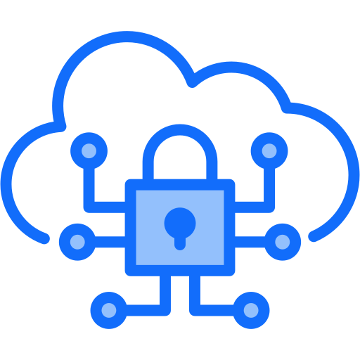 seguridad en la nube icono gratis