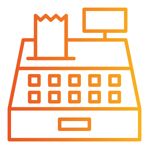 caja registradora icono gratis