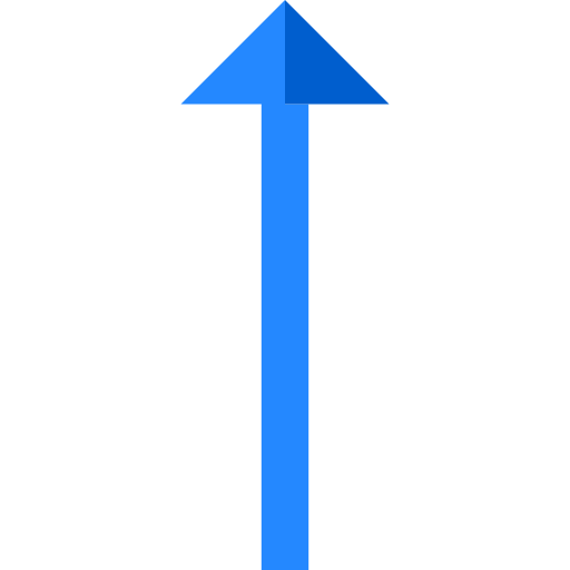 Up arrow Basic Straight Flat icon