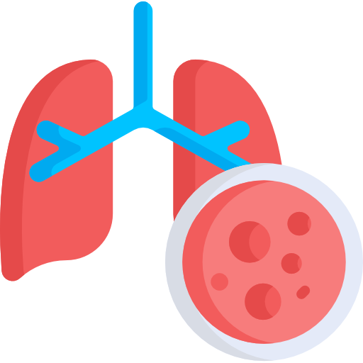 Lung cancer free icon
