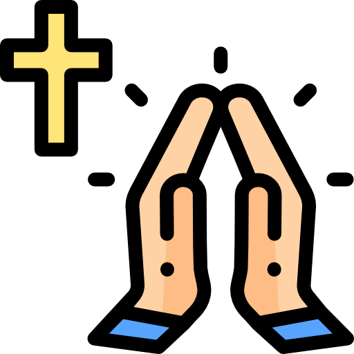 Pray Detailed Rounded Lineal color icon