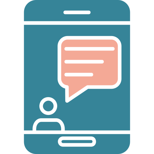 chat de teléfono inteligente icono gratis